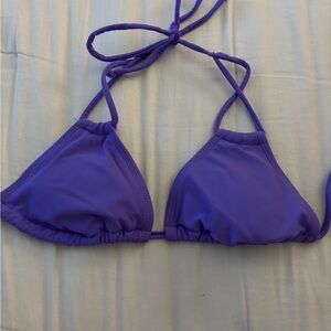 Purple Triangle Bikini Top